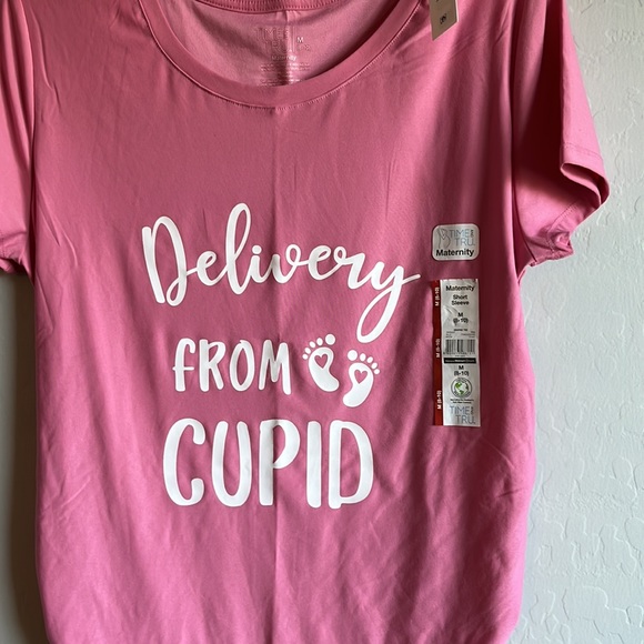 Lot of 2 Time And Tru Maternity Valentines Day Graphic T-shirts  Size M (8-10) - Picture 5 of 12